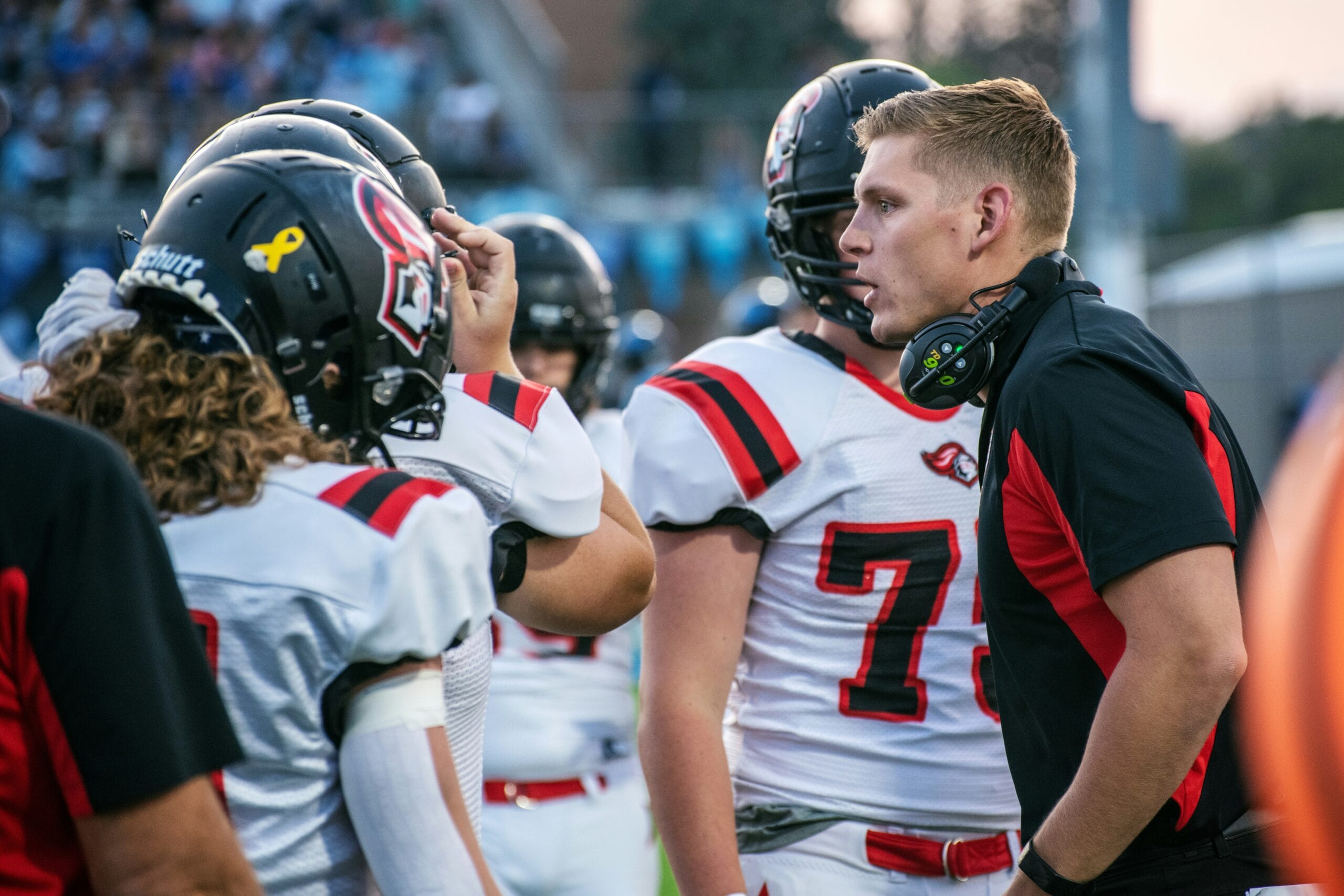 a group of football players