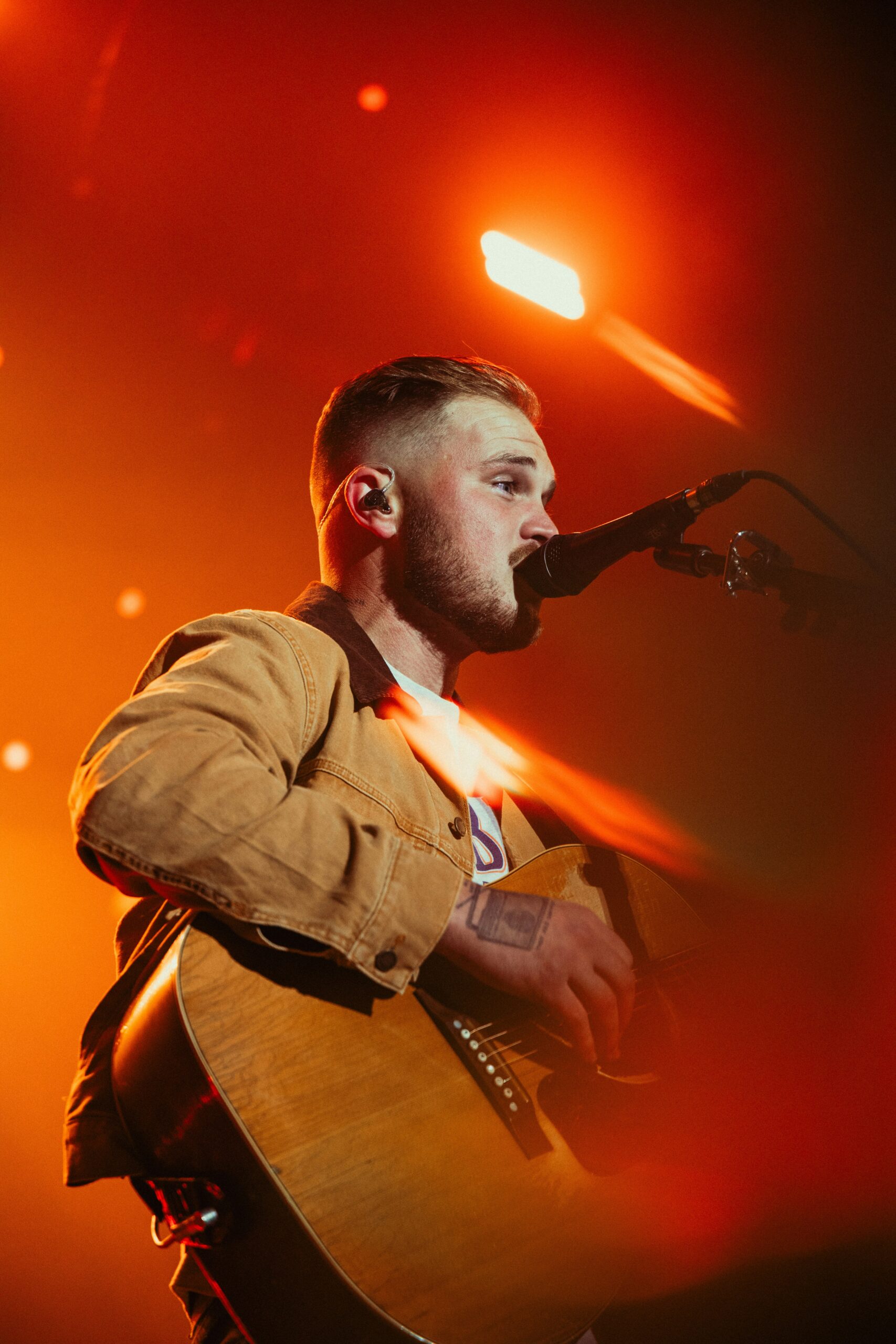 a man with a beard playing a guitar