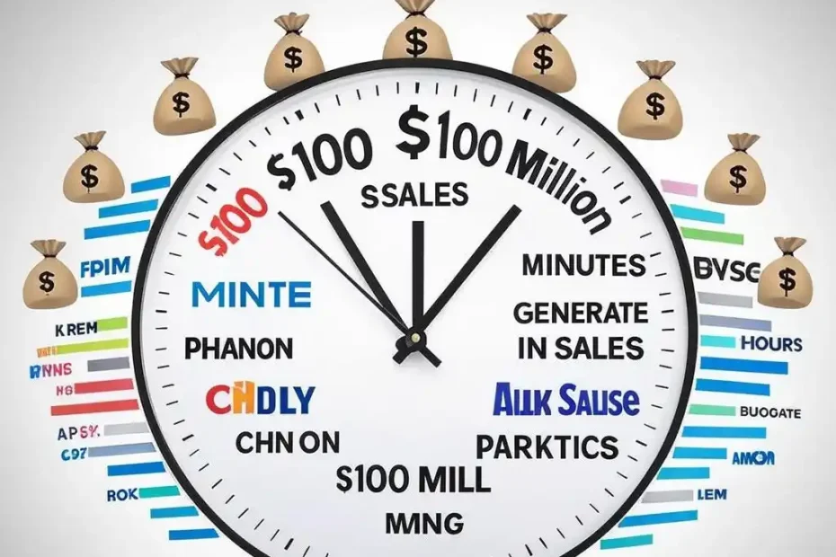 Time to generate 100 million in sales: A Comparison of Industry Giants